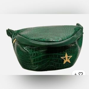 Jeffree Star Cosmetics Blood Money Crossbody Bag/Fanny Pack Green Faux Crocodile